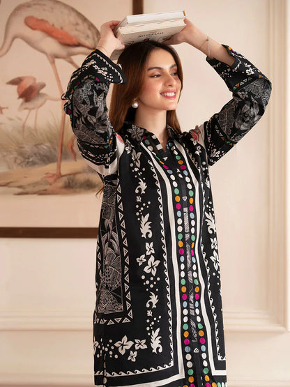 MAHNUR Digital Printed Co-Ords Set (Shirt & Trouser)