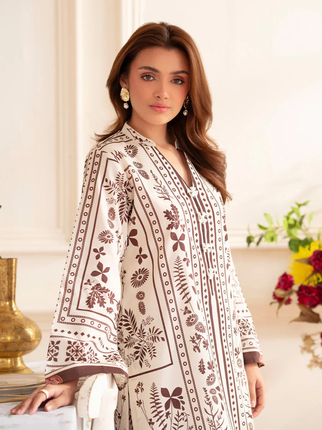 MAHNUR Digital Printed Co-Ords Set (Shirt & Trouser)