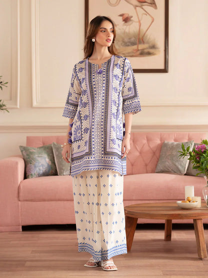 MAHNUR Digital Printed Co-Ords Set (Shirt & Trouser)
