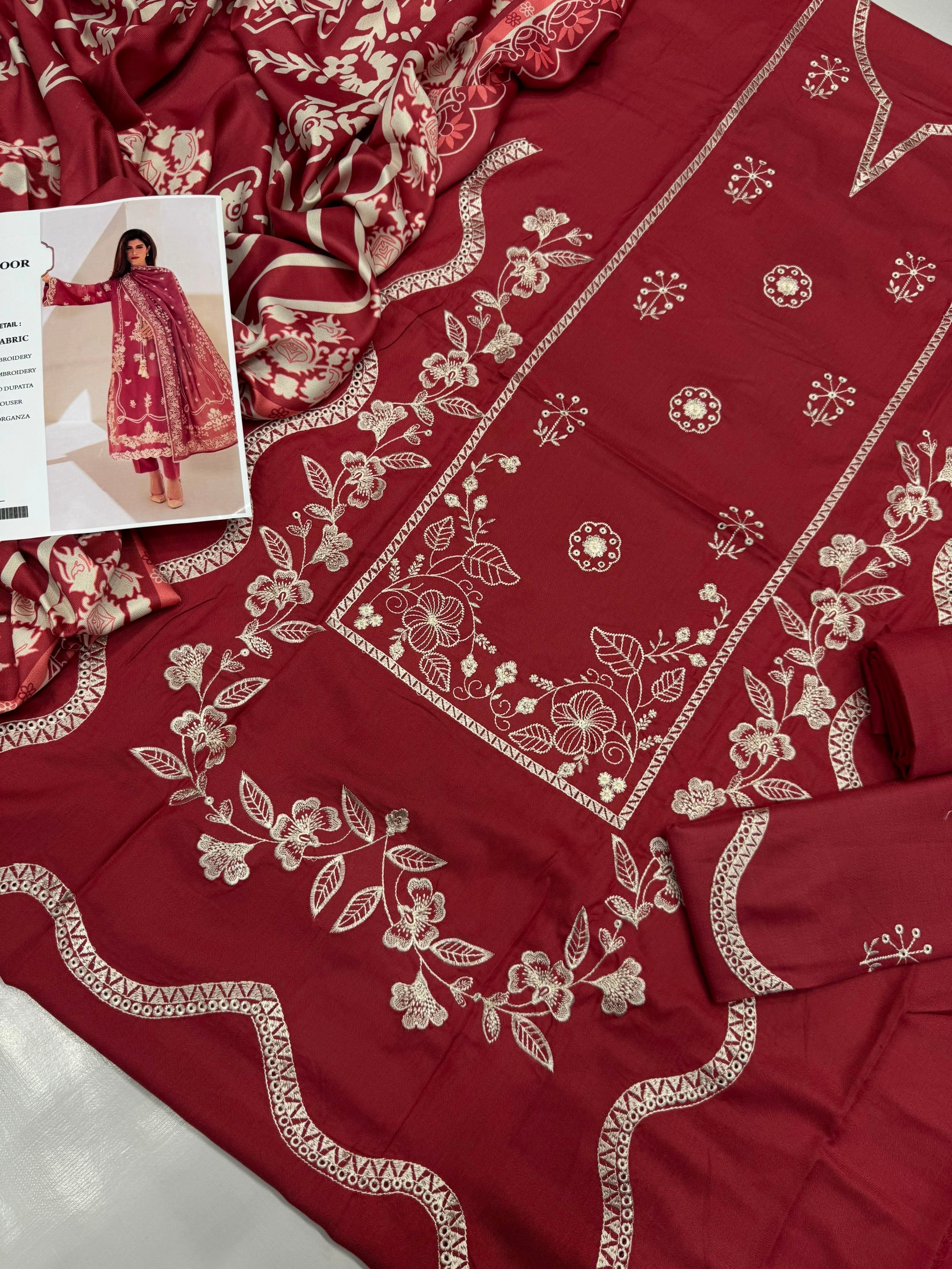 Dhanak 3PC – Heavy Embroidered Collection