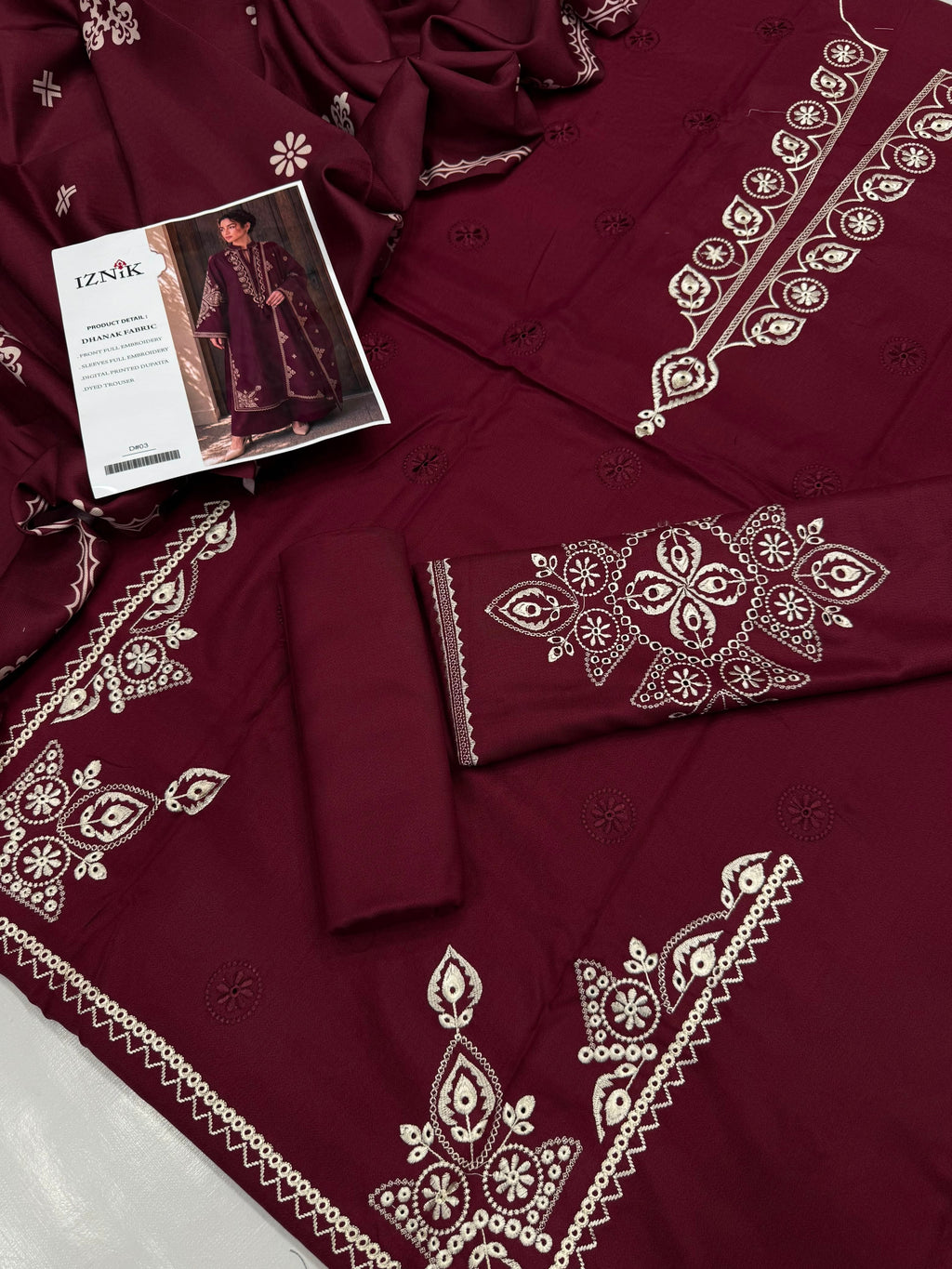 Dhanak 3PC – Heavy Embroidered Collection