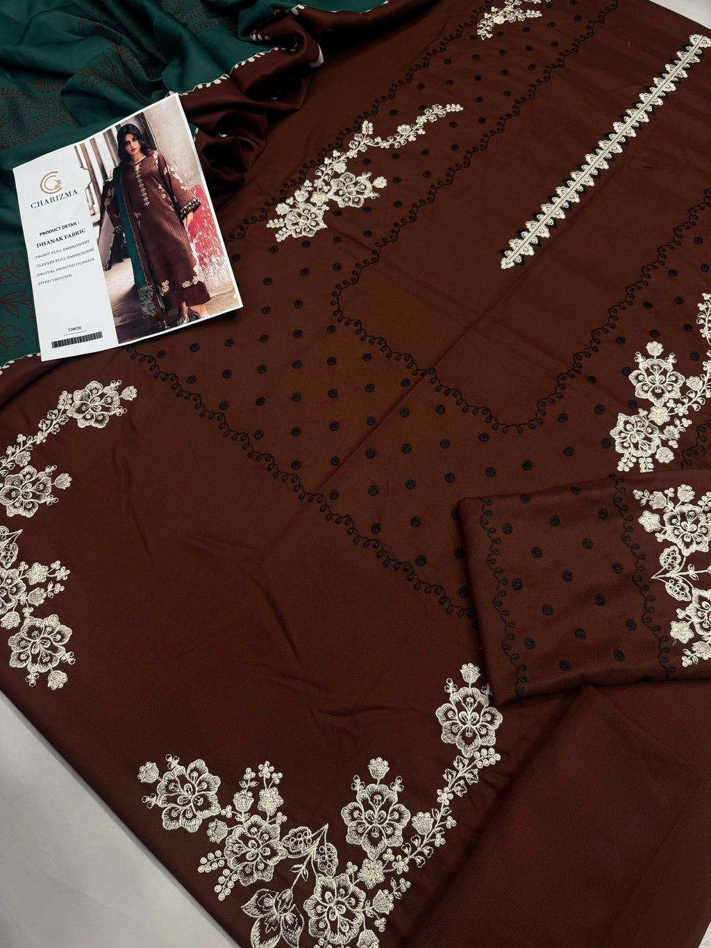 Dhanak 3PC – Heavy Embroidered Collection
