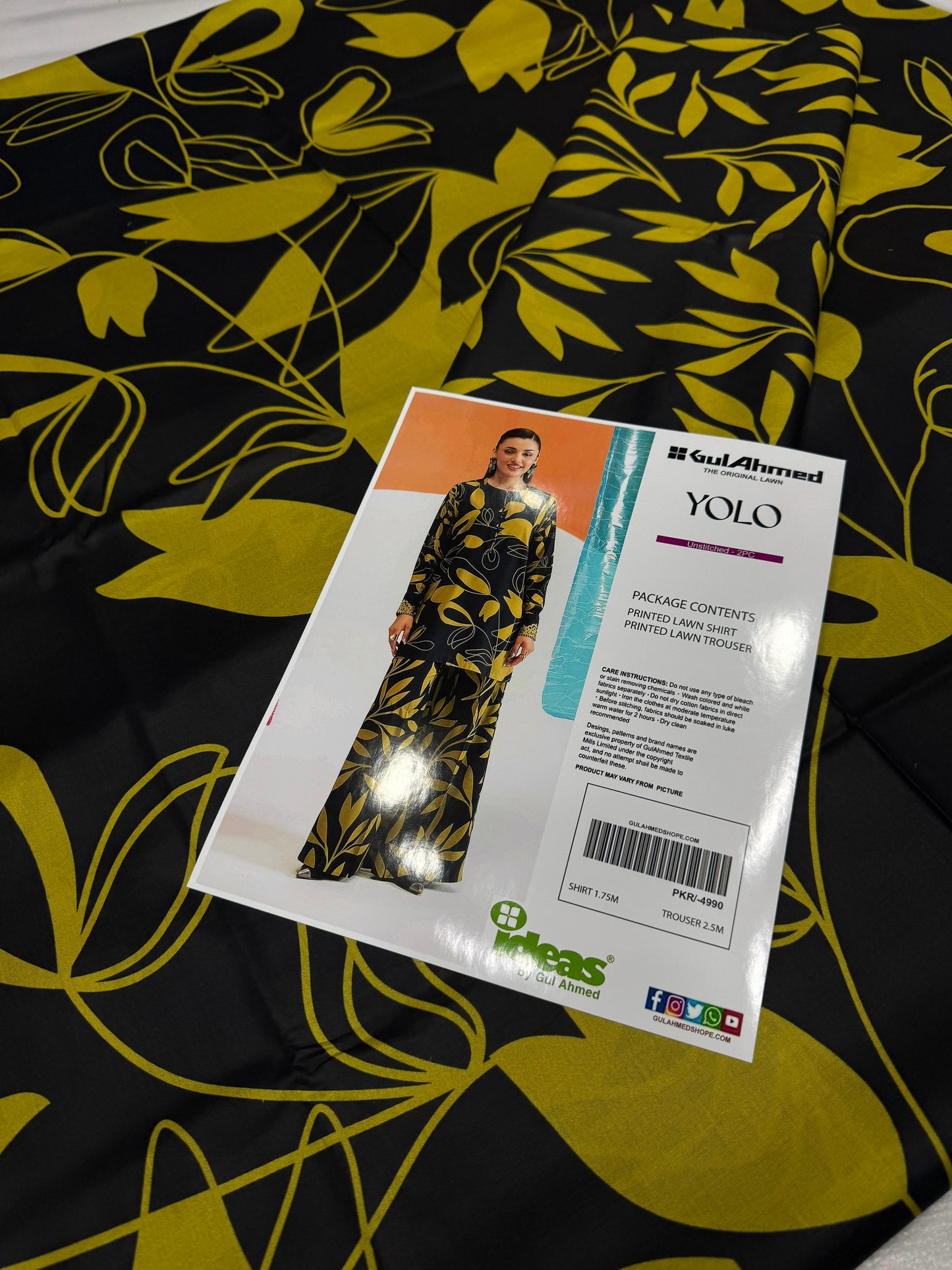 GulAhmed YOLO Digital Printed Co-Ords Set (Shirt & Trouser)