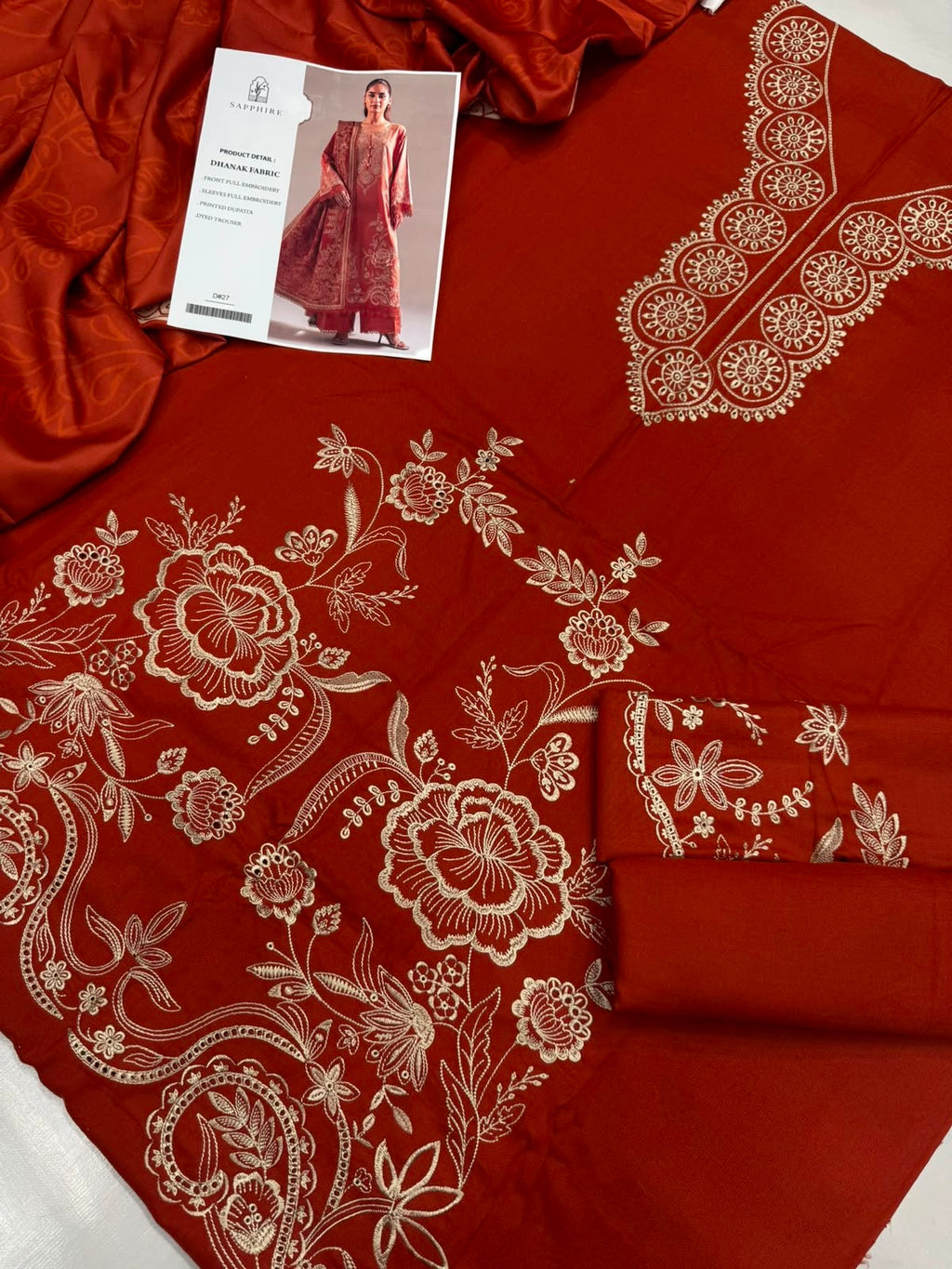 Dhanak 3PC – Heavy Embroidered Collection